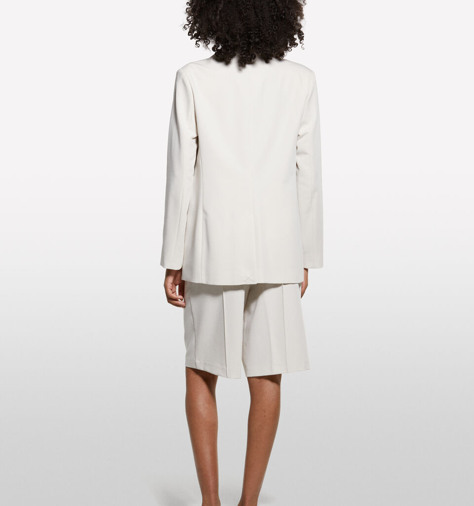 Beige regular fit blazer - women's blazers - Beige | Sisley image number 2